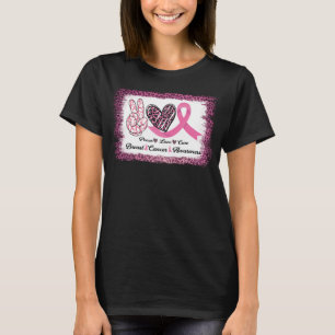 Camiseta ?Cáncer de mama leopardo paz esperanza sobrevivien