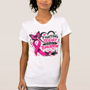 Camiseta Cáncer de Mama Luchando Hoy Creyendo en el Mañana