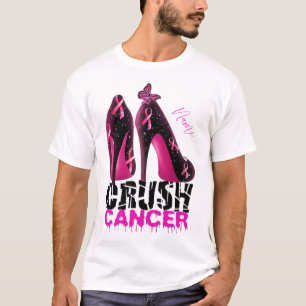 Camiseta Cáncer de mama machacado Nombre de conciencia pers