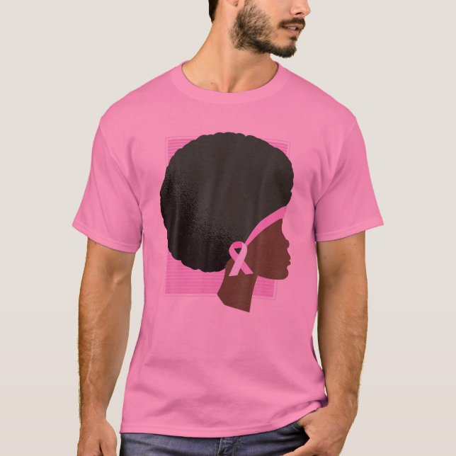 Camiseta Cáncer de mama Mujeres afroamericanas de raza negr (Anverso)