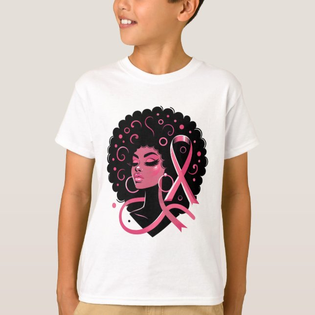 Camiseta Cáncer de mama Mujeres afroamericanas de raza negr (Anverso)