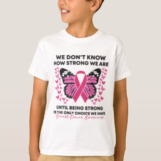 Camiseta Cáncer de mama No sabemos cuán fuerte somos rosado