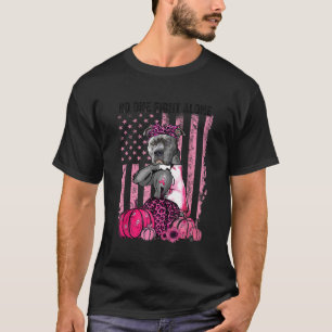 Camiseta Cáncer de mama Octubre Pitbull Perro Bocina Rosa A