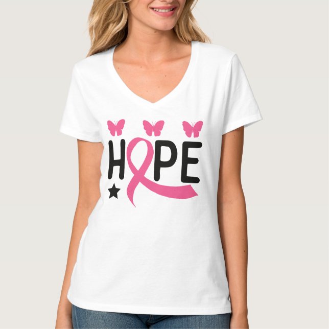 Camiseta Cáncer de mama para guerrero de cinta rosa que luc (Anverso)