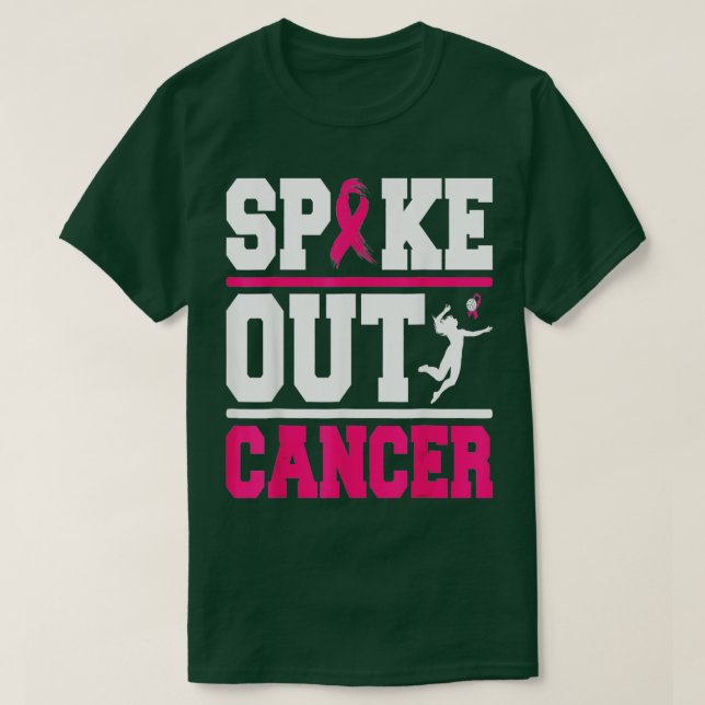 Camiseta Cáncer de mama para jugador de voleibol de cáncer  (Diseño del anverso)