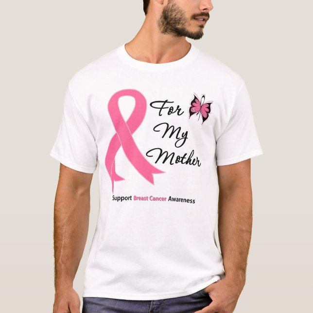 Camiseta Cáncer De Mama Para Mi Madre (Anverso)