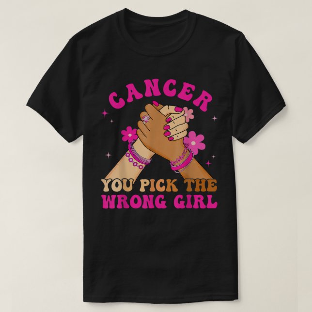 Camiseta Cáncer De Mama Se Elige La Mala Conciencia Chica. (Diseño del anverso)