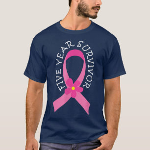Camiseta Cáncer de mama Sobreviviente de 5 años regalo de c