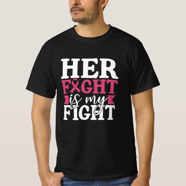 Camiseta Cáncer de Mama Su Lucha Es Mi Familia De Lucha (Anverso)