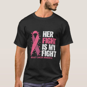 Camiseta Cáncer de Mama Su Lucha Es Mi Lucha Contra El Cánc
