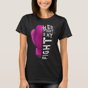 Camiseta Cáncer de Mama Su Lucha Es Mi Lucha De Boxeo Rosa