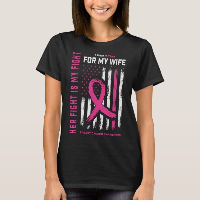 Camiseta Cáncer De Mama Su Lucha Es Mi Lucha Que Llevo Pink (Anverso)