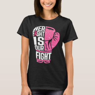 Camiseta Cáncer de Mama Su Lucha Es Nuestros Guantes De Box