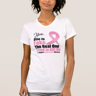 Camiseta Cáncer de mama Uno es falso