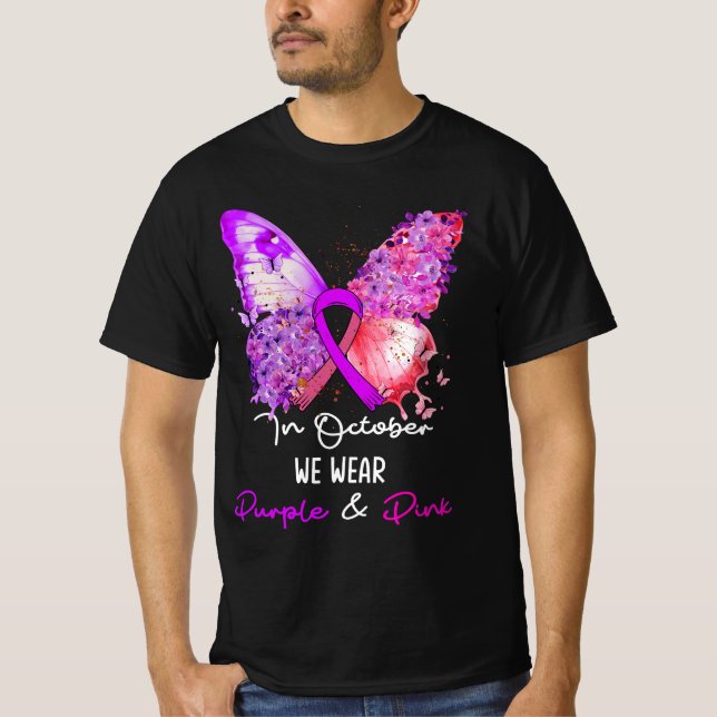 Camiseta Cáncer De Mama Y Concienciación Sobre La Violencia (Anverso)