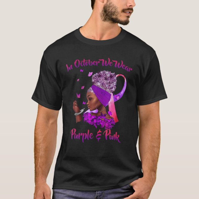 Camiseta Cáncer De Mama Y Concienciación Sobre La Violencia (Anverso)