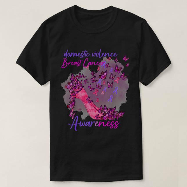 Camiseta Cáncer de mama y grupo de sensibilización sobre la (Diseño del anverso)