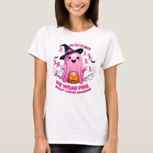 Camiseta Cáncer de mama y Halloween: Cinta de fantasía