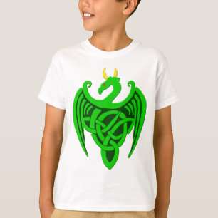 Camiseta Cáncer de niño del Dragón Celular Verde arriba