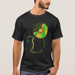 Camiseta Cáncer de niño Gato Mes de Concienciación Cinta T