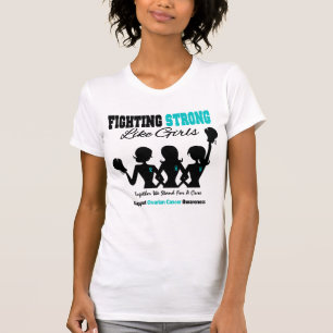 Camiseta Cáncer de ovario combatiendo FUERTEMENTE como Chic