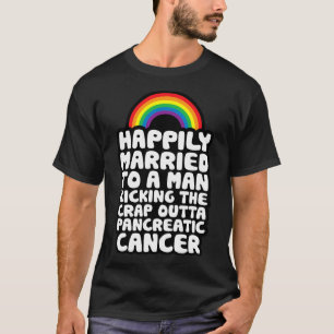 Camiseta Cáncer de páncreas Círculo Gay Cita de apoyo Orgul