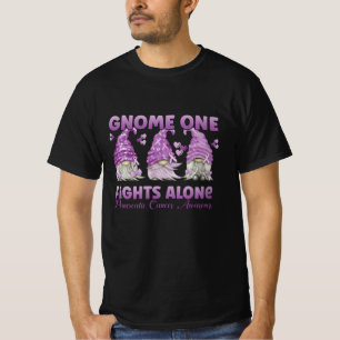 Camiseta Cáncer de páncreas Gnome púrpura
