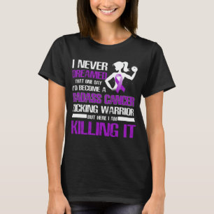 Camiseta cáncer de páncreas que patea a mujeres guerreras