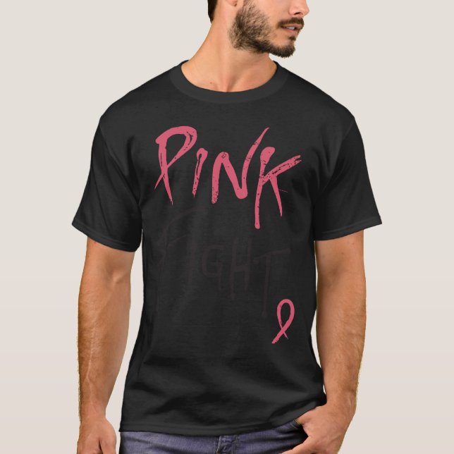 Camiseta Cáncer de pecho de la lucha del rosa de la (Anverso)