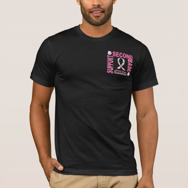 Camiseta Cáncer de pecho de la segunda base 1 (Anverso)