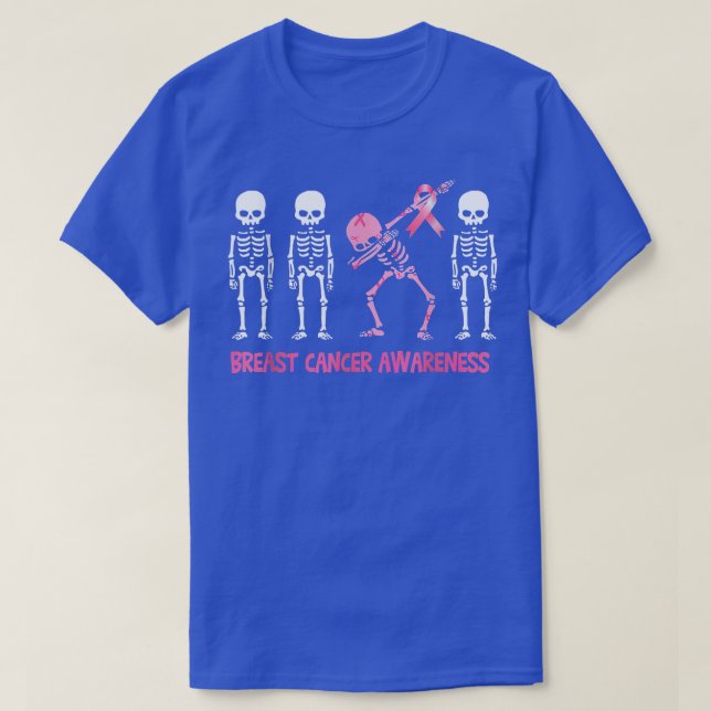 Camiseta Cáncer de pecho de lazo rosado de Halloween (Diseño del anverso)