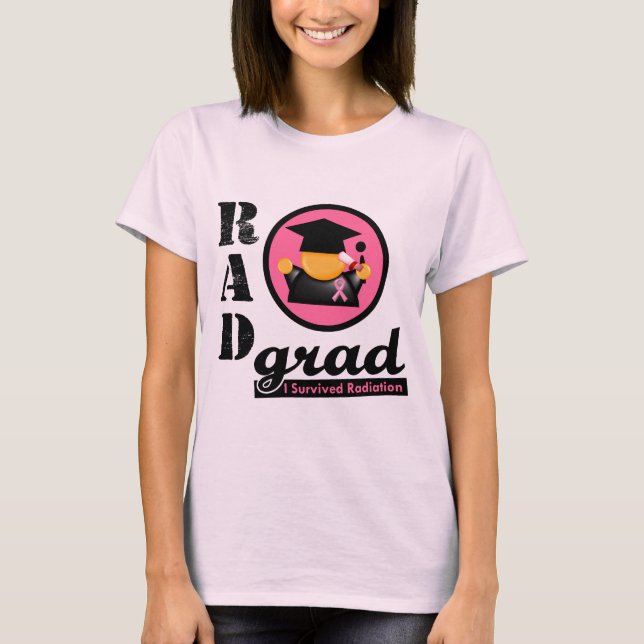 Camiseta CÁNCER de PECHO del graduado de la radiación (Anverso)
