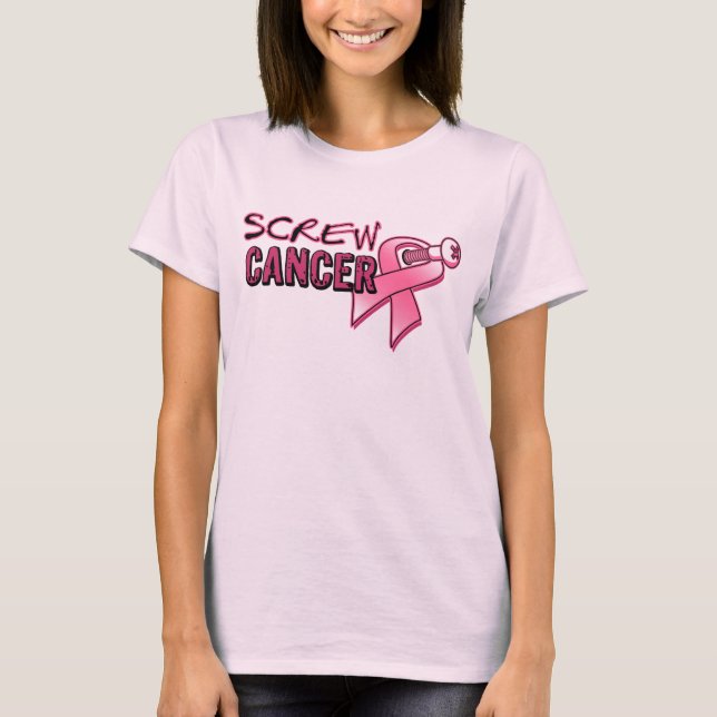 Camiseta Cáncer de pecho del tornillo (Anverso)