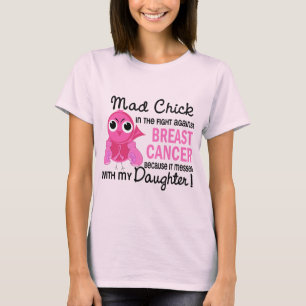 Camiseta Cáncer de pecho enojado de la hija del polluelo 2