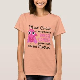 Camiseta Cáncer de pecho enojado de la madre del polluelo 