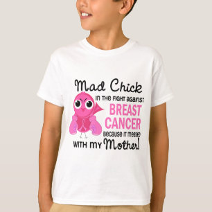 Camiseta Cáncer de pecho enojado de la madre del polluelo 