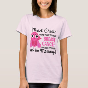 Camiseta Cáncer de pecho enojado de la mamá del polluelo 2