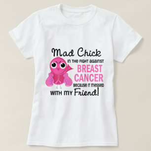 Camiseta Cáncer de pecho enojado del amigo del polluelo 2