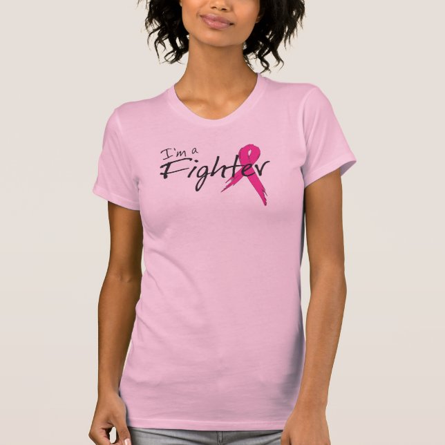 Camiseta Cáncer de pecho Im un combatiente (Anverso)