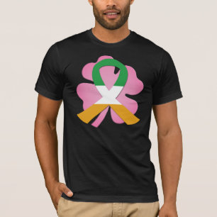 Camiseta Cáncer de pecho irlandés de la cinta de la bande