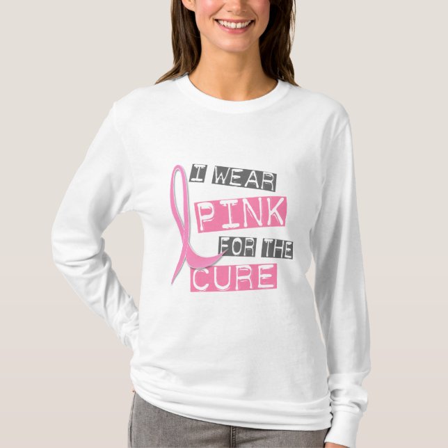 Camiseta Cáncer de pecho llevo el rosa para la curación 37 (Anverso)