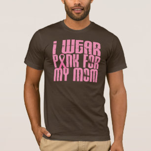 Camiseta CÁNCER de PECHO llevo el rosa para mi mamá 16