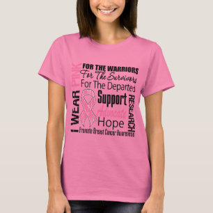 Camiseta Cáncer de pecho llevo TRIBUTO rosado de la cinta