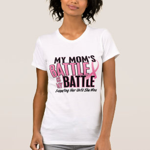 Camiseta Cáncer de pecho mi BATALLA DEMASIADO 1 mamá