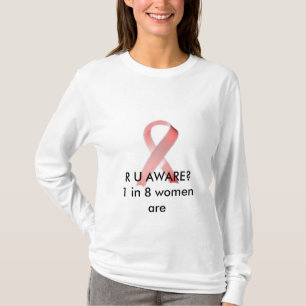 Camiseta ¿cáncer de pecho, R U ENTERADO? 1 en 8 mujeres es
