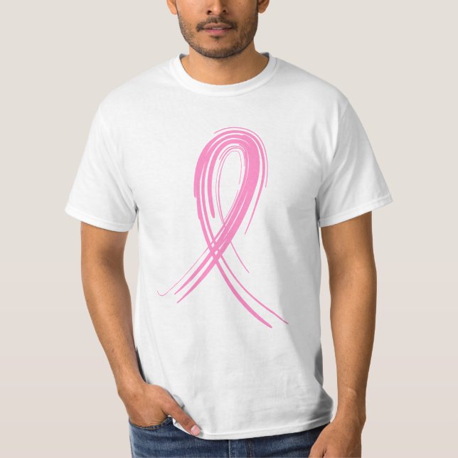 Camiseta Cáncer de pecho rosado de la cinta 2 (Anverso)