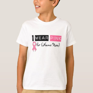 Camiseta Cáncer de pecho rosado de la cinta del desgaste
