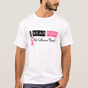 Camiseta Cáncer de pecho rosado de la cinta del desgaste