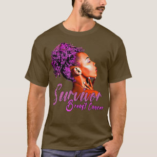 Camiseta Cáncer de pecho Sobreviviente de conciencia Cinta 