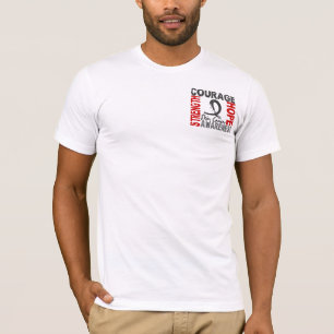 Camiseta Cáncer de piel de la esperanza del valor de la